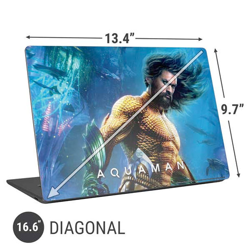DC Comics Aquaman Movie Arthur Curry Poster Universal Laptop 16.6in (13.4 x 9.7in) Skin